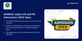AIHMAS Jaipur UG and PG Admissions 2024 Open